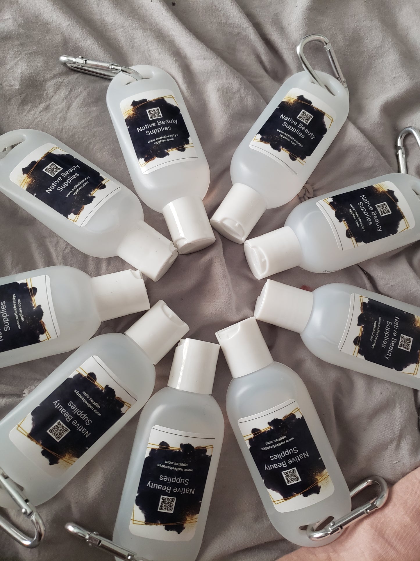 Native Beauty Supplies Keychain Sanitizer bottle